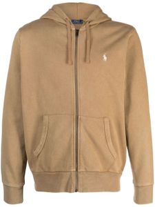 Polo Ralph Lauren hoodie Polo Pony à fermeture zippée - Marron