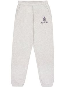 Sporty & Rich pantalon de jogging Vendome à logo imprimé - Gris