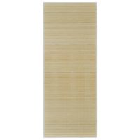 The Living Store Bamboe Tapijt - Naturel - 100x160 cm - Anti-slip PVC-onderkant