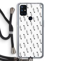 Pluimen: OnePlus Nord N10 5G Transparant Hoesje met koord