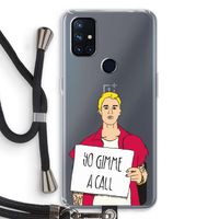 Gimme a call: OnePlus Nord N10 5G Transparant Hoesje met koord