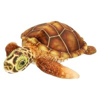 Pluche bruine zeeschildpad knuffel 25 cm speelgoed   -