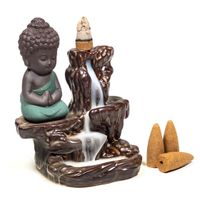 Backflow Wierook Houder Waterval Boeddha Keramiek (12 cm)