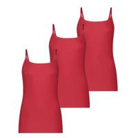 Ten Cate Secrets Spaghetti Top 3-pack Rood-L