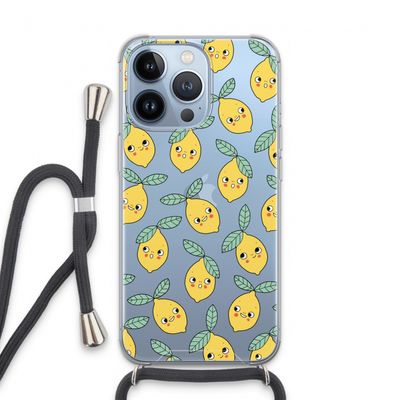 Citroenen: iPhone 13 Pro Transparant Hoesje met koord