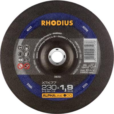 Rhodius 208703 Doorslijpschijf gebogen 230 mm 1 stuk(s) Staal