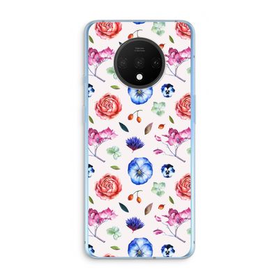 Bloemetjes: OnePlus 7T Transparant Hoesje