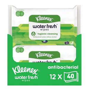 Kleenex - Water fresh tissues hygienic cleansing – 12x 40 doekjes