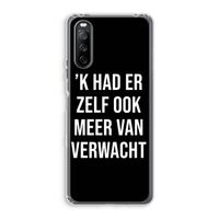 Meer verwacht - Zwart: Sony Xperia 10 III Transparant Hoesje