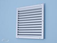 Lamellenrooster aluminium wit