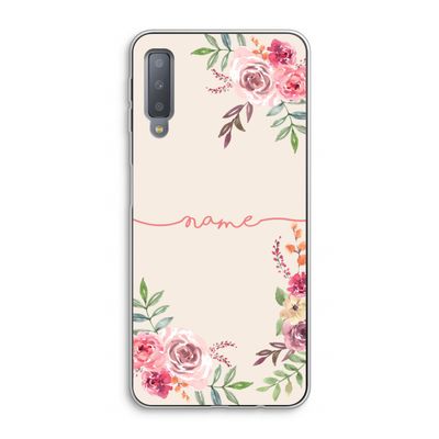 Rozen: Samsung Galaxy A7 (2018) Transparant Hoesje