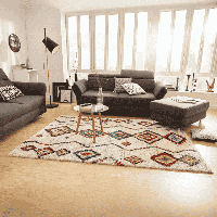 Vloerkleed Geometric Creme 80x150 Cm Laagpolig Home Collectie - Dekbed-Discounter.nl