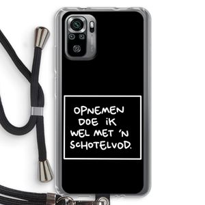 Schotelvod: Xiaomi Redmi Note 10S Transparant Hoesje met koord