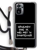 Schotelvod: Xiaomi Redmi Note 10S Transparant Hoesje met koord