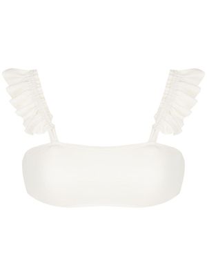 Clube Bossa haut de bikini à volants - Blanc