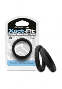 #15 Xact-Fit Cockring 2-Pack - Black