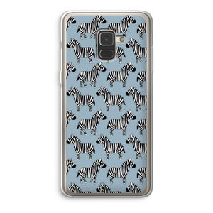 Zebra: Samsung Galaxy A8 (2018) Transparant Hoesje