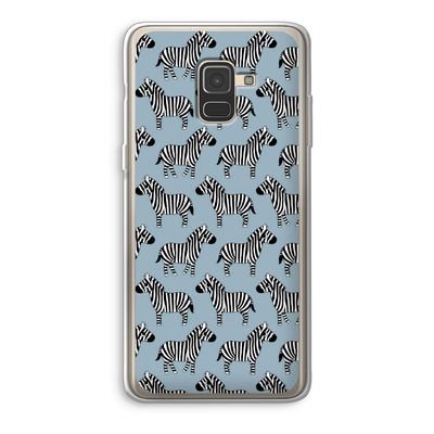 Zebra: Samsung Galaxy A8 (2018) Transparant Hoesje