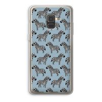 Zebra: Samsung Galaxy A8 (2018) Transparant Hoesje