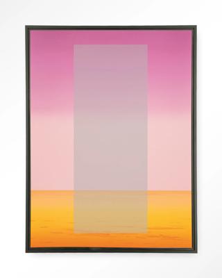 Urban Cotton Wandkleed 'Gradient 2' 80 x 110cm in Floating Frame - black