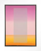 Urban Cotton Wandkleed 'Gradient 2' 80 x 110cm in Floating Frame - black