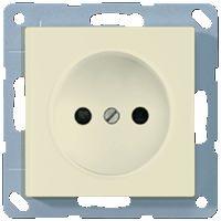 Jung AS500 stopcontact 1-voudig zonder randaarde creme A511N
