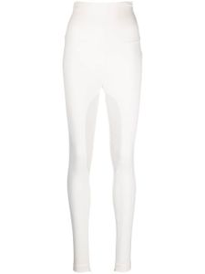 Philipp Plein legging bicolore à taille haute - Blanc