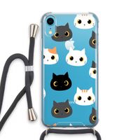 Katten: iPhone XR Transparant Hoesje met koord