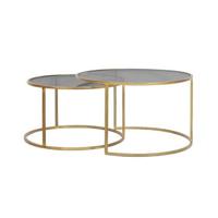 Light & Living - Salontafel DUARTE - Ø75x44cm - Goud - Set van 2