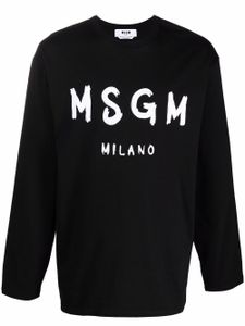 MSGM sweat à logo en intarsia - Noir