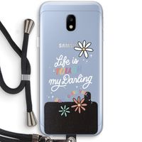Tough Life: Samsung Galaxy J3 (2017) Transparant Hoesje met koord