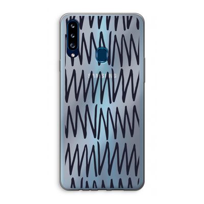 Marrakech Zigzag: Samsung Galaxy A20s Transparant Hoesje