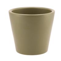 DK Design bloempot/plantenpot - Vinci - olijfgroen mat - voor kamerplant - D13 x H15 cm - Plantenpotten