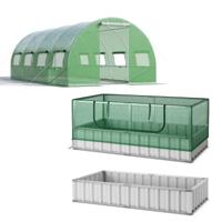 Kas voor Tuinplanten en Verhoogd Tuinbed van Verzinkt Staal Tunnelkas voor Groentetuin en Verhoogde Moestuin