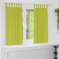 Gordijnen met gordijnen 2 pcs Appelgroen Polyester
