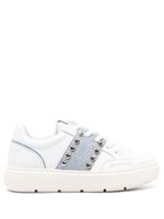 Love Moschino baskets en cuir à lacets - Blanc - thumbnail