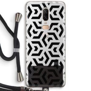 Crazy pattern: OnePlus 6 Transparant Hoesje met koord