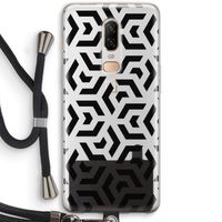 Crazy pattern: OnePlus 6 Transparant Hoesje met koord