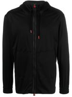 Kiton logo-charm hooded jacket - Noir