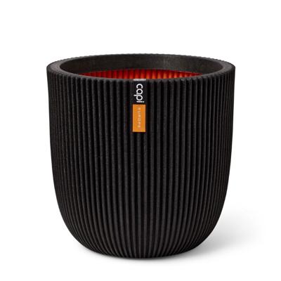 Pot bol Groove H34 cm zwart - Capi europe