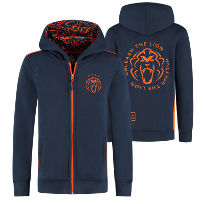 Kids - Zip-Hoodie - Navy - Unleash The Lion - 140-146 - Max Verstappen