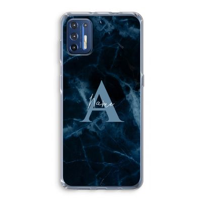 Midnight Marble: Motorola Moto G9 Plus Transparant Hoesje