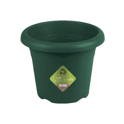 Hega Hogar Plantenpot/bloempot - kunststof - donkergroen - D30 x H23,5 cm