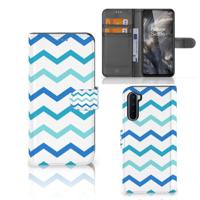 OnePlus Nord | Telefoon Hoesje | Zigzag Blauw OnePlus Nord | Telefoon Hoesje | Zigzag Blauw