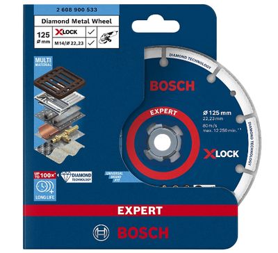 Bosch EXPERT Diamond Metal Wheel X-LOCK doorslijpschijf, Ø 125mm