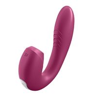 Satisfyer - Insertable Double Air Pulse Vibrator Sunray - Berry - thumbnail