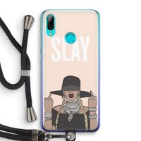 Slay All Day: Huawei P Smart (2019) Transparant Hoesje met koord