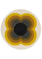 Orla Kiely - Sunflow Yellow 60006 - 200 rond Vloerkleed