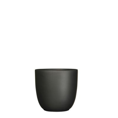 Bloempot Pot rond es/15 tusca 16 x 17 cm zwart mat Mica - Mica decorations