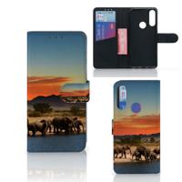 Alcatel 1S 2020 | Telefoonhoesje | Met pasjeshouder | Olifanten Alcatel 1S 2020 | Telefoonhoesje | Met pasjeshouder | Olifanten